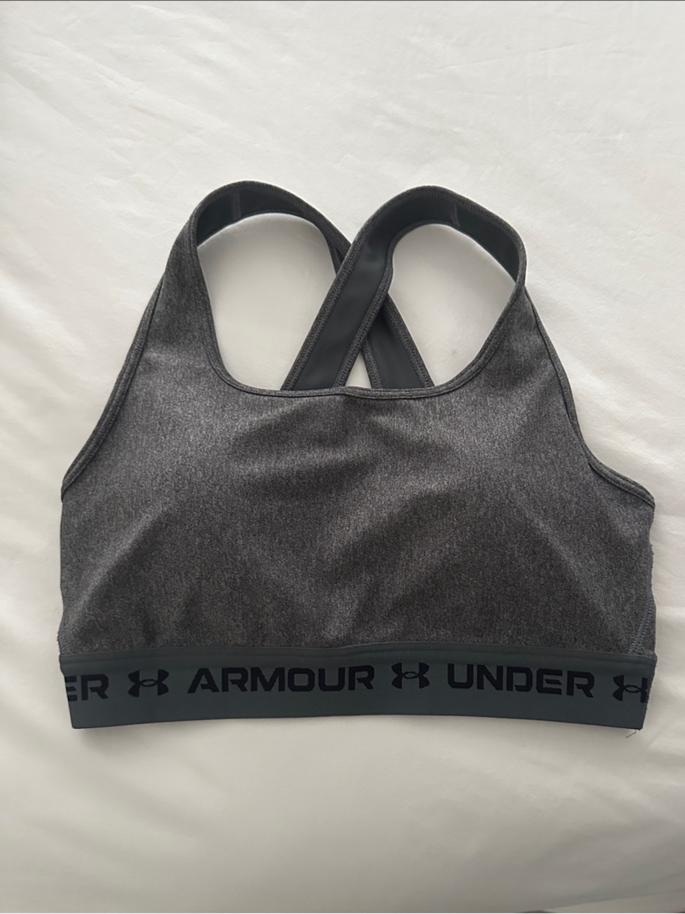 Under Armour Women’s Compression Gray Sports Bra - Crossback Support